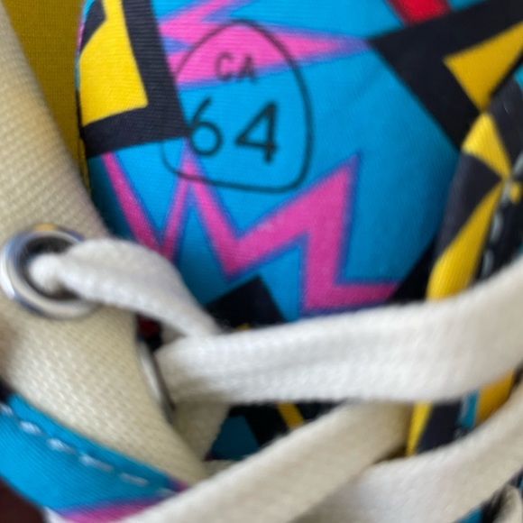 SEAVEES NIB Legend Hoffman Sneaker Size 10 Blue Neon Confetti Poplin Twill - Picture 5 of 8